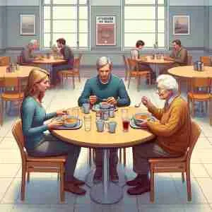 AI generated image of my Grandmother, mother, and myself eating lunch