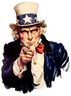 Image of the famous poster 'Uncle Sam Wants You'