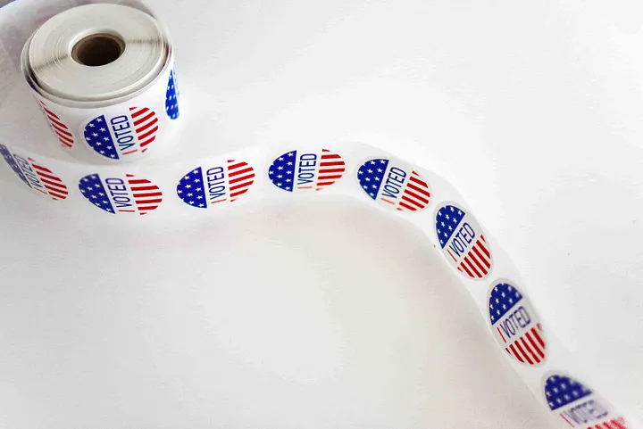 Roll of 'I Voted' stickers
