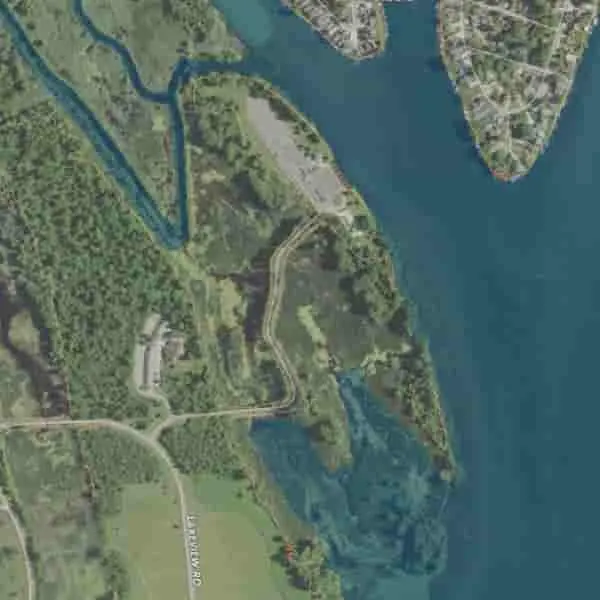 Satellite image of Cherry Creek island