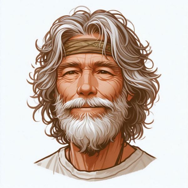 Old man with a beard