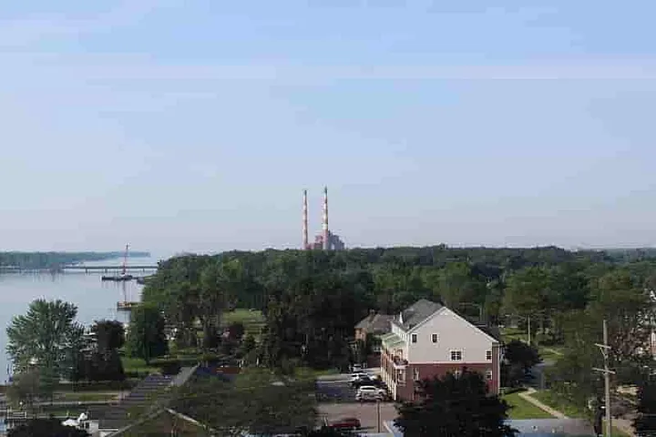 View of Trenton Channel (Detroit River) heading toward Lake Erie