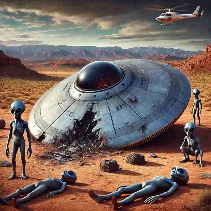 AI Generated Image of the Roswell UFO Crash Site