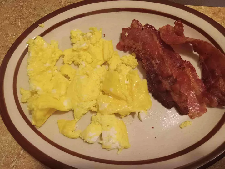 Bacon and Eggs on platter