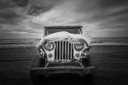 Front end of a Jeep